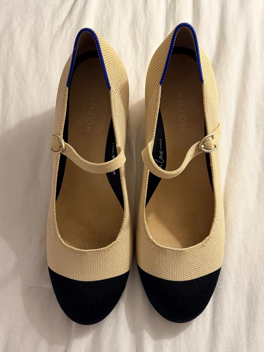 Rothy's Mary Jane Heels (8.5, Cream Cap Toe) - Picture 3 of 12